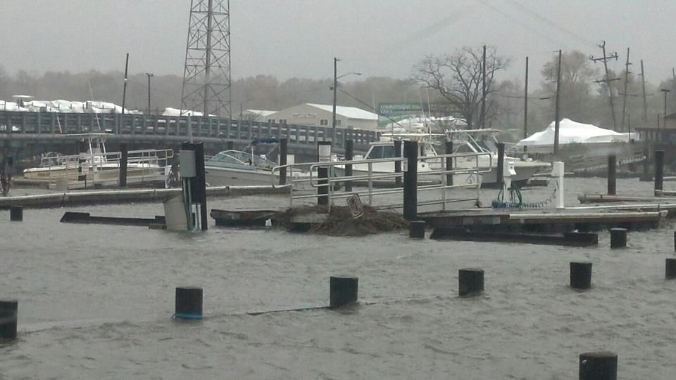 1pm update Brownss Point, Keyport Marina and Browns Marina in
